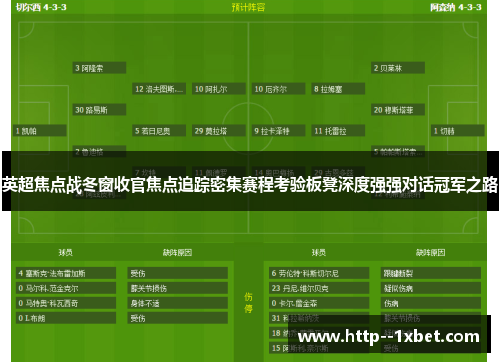 英超焦点战冬窗收官焦点追踪密集赛程考验板凳深度强强对话冠军之路